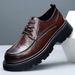 2025 Spring New Men's Made Of Genuine Leather, High Quality, Black Heightened Leather Shoes, British Breathable Business_vogvips.com