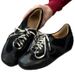 Cowhide Version~ Retro Black Dexun Lace-up Forrest Gump Women's Height-increasing Casual Sneakers Versatile Sports Shoes_vogvips.com