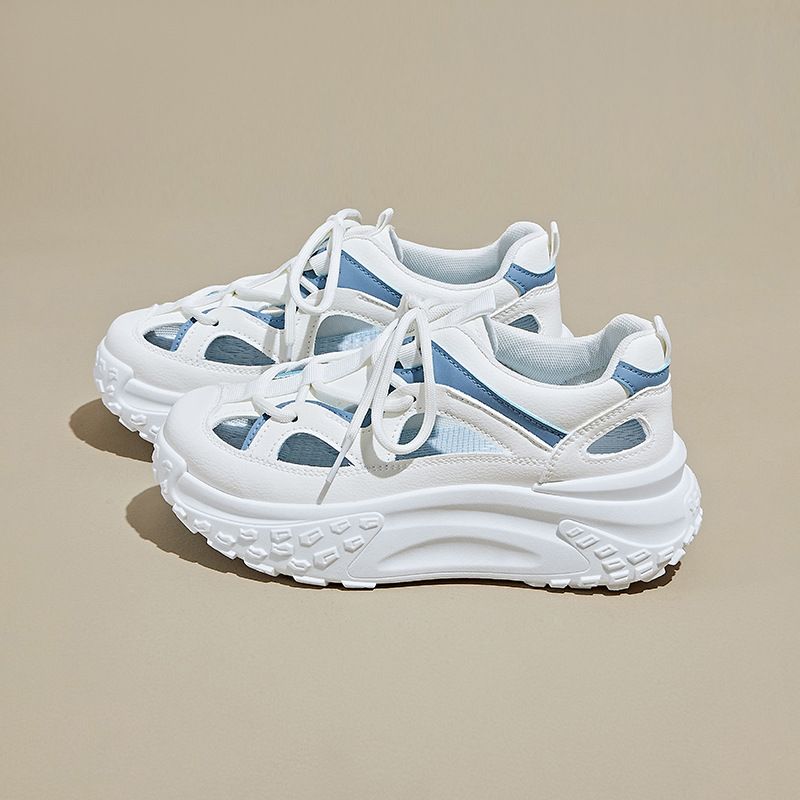 Hollow Daddy Shoes Female Student Sports Running Casual Shoes Breathable_vogvips.com