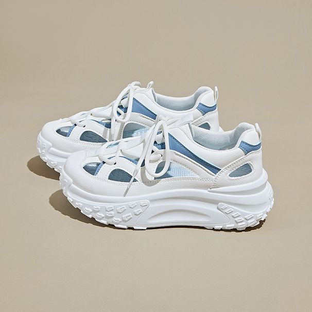 Hollow Daddy Shoes Female Student Sports Running Casual Shoes Breathable_vogvips.com
