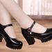 Cheongsam Show Special Catwalk High Heels Women Thick Sole Waterproof Platform Round Toe Comfortable Performance Chunky_vogvips.com