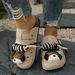 Fashionable Cartoon Animal Pattern Thick-soled Baotou Slippers Spring Summer New Women's Buckle Casual Outdoor Slip-on Slippers_vogvips.com