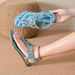 2025 New Cross-Border European And American Fashion Versatile Casual Flat Toe Clip Rhinestone Comfortable Beach Sandals_vogvips.com