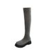 Over-the-Knee For Women, Long Elastic With Chunky Heels, 2023 New Autumn And Winter Knitted Sock Boots, Korean Style_vogvips.com