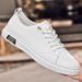 Low-top Single Shoes Round Head Comfortable Leather Surface White Shoes Often Work Business Board Shoes_vogvips.com