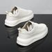 Men's Breathable Casual Shoes White Sporty Sneakers Thick Soled Height Increasing Versatile Spring Summer New_vogvips.com