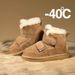 2024 Winter Little Girl Slip-On Children's Snow Girls' Baby Fleece-Lined Warm Boys' Short Boots_vogvips.com