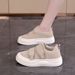 Women's Velcro Sneakers, Cream-colored Loafers, 2026 Spring-summer New Casual Versatile Sports Shoes For Women Q2001_vogvips.com