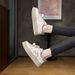 Fleece Board Shoes Female Student Sports Platform Thermal Casual Shoes_vogvips.com