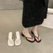 2026 Summer New Style Elegant Chunky Flip-Flops For Women, Retro Metal Chain Toe Clip High Heel Sandals_vogvips.com