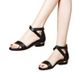 Women's Bag, Heel Sandals, Women's Outer Wear, Fashionable Flat Bottom, One-word Belt, Roman Shoes._vogvips.com
