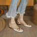 Handmade Shoes, Original Design, Niche On Instagram ~ Women's Summer Sandals With Horsebit Buckle, Closed Toe, Retro_vogvips.com