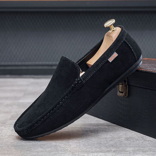 New men's shoes casual breathable driving flat loafers a slip-on loafer straddle_vogvips.com