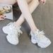 New Autumn Casual Thick Soled Shoes Small Inside Increase Women's Shoes Small White Shoes_vogvips.com