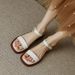 Trendy Popular Women's Flat With One Strap, High-End Korean Style, Versatile, Comfortable, Non-Slip Roman Sandals For_vogvips.com