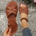 Women's Beach Glamour San Elastic Ankle Strap Casual Bohemian Crossover Lace-up Simple Holiday Summer Soft-soled_vogvips.com