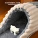 Winter Warm Fur For Men Women Couples House Non Slip Soft Shoes Comfort Flat Heel Home Indoor Bedroom Plush Slippers_vogvips.com