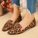 2026 Autumn New Large Size Slip-On Pointed Toe Flat Casual Versatile Leopard Print Lightweight Women's Shoes Wholesale_vogvips.com