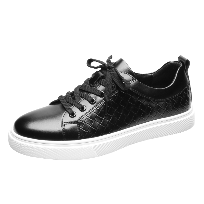 Casual Men's Leather Shoes New Comfortable And Trendy Styles Outdoor Fashion Party Daily Leisure Youth Black Board Shoes_vogvips.com