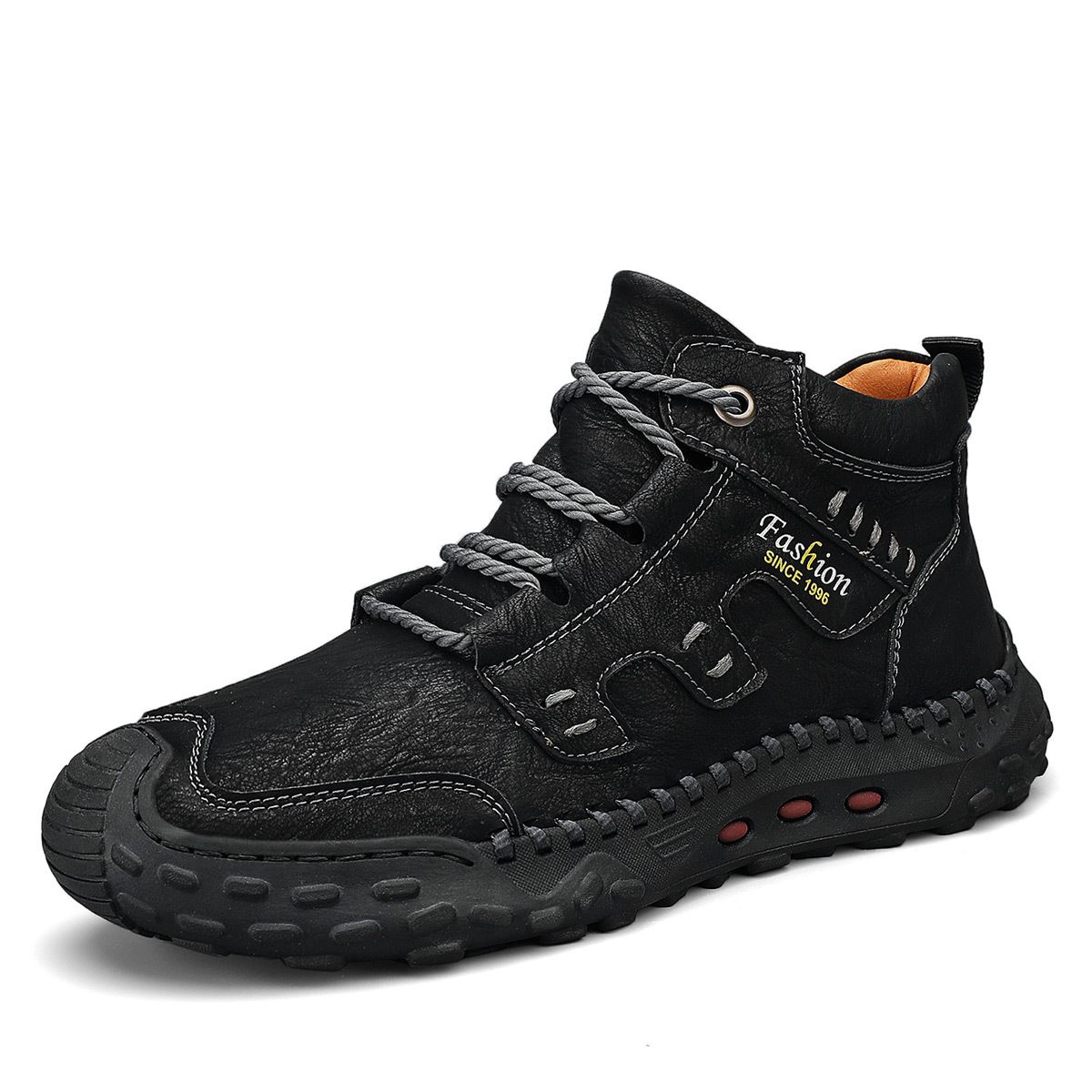Men's Cotton Shoes Winter Fleece-Lined Warm Soft-Soled Lace-Up Men's Work Boots Fashionable Versatile Non-Slip Boots_vogvips.com