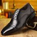 Large Size 2024 New Leather Brogue Color Block Carved Versatile British Business Formal Men's Shoes_vogvips.com