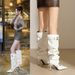 919-36 Women's Sexy Stiletto Heel Over-the-Knee Long Pointed Toe Pleated Belt Buckle Ruched Riding Boots_vogvips.com