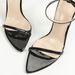 Women's Thigh-high Ankle Strap Buckle Pointy Open-toe Stiletto Sandals Patent Leather Black Heels_vogvips.com