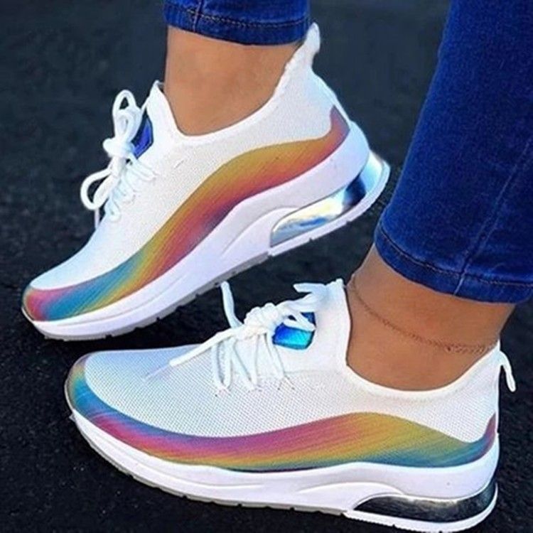 Womens Trainers Mesh Foam Comfy Slip On Shoes For Walking Fitness Gym_vogvips.com