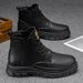 2025 Trend Martin Autumn High-top British Style Men's Casual Leather Shoes Non-slip Wear-resistant Work Short Boots_vogvips.com