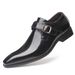 2025 New Pointed British Men's Leather Shoes With Buckle, Low Order Plus Size Gentlemen's Shoes, Foot Covers_vogvips.com