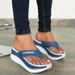 UN 2022 Large Wedge Heel Thick Soled Sandals For Women's Summer New Clip Toe Flip-flops Outdoor Casual Fashionable Sandals_vogvips.com