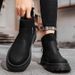 Men's Classic Chelsea Boots - High Top British Style Work Boots With Anti-Slip Sole, Comfortable & Stylish For Casual Wear (Yellow, Black, Camel)_vogvips.com