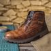 Martin Boots Men's Short Boots Side Zipper Leather Boots Retro Casual Desert Boots Outdoor Tooling Boots_vogvips.com