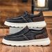 Men’s Lightweight Summer Canvas Loafers With Round Toe Mesh Lining PVC Sole Breathable Casual Slip-on Driving Shoes_vogvips.com