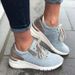 New Casual Women's Sports Shoes, Lace Up, Burnt Flower, Thick Sole, Large Single Shoe_vogvips.com