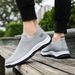Sports Flyknit Breathable Non-Smelly Soft Sole Slip-On Fashion Men's Casual Shoes_vogvips.com