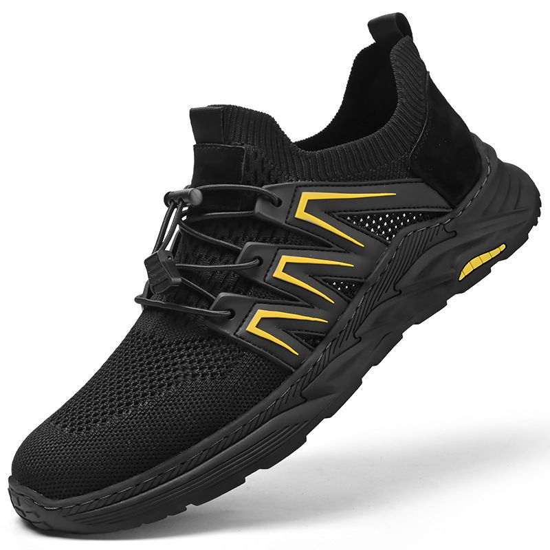 Mesh Men 2024 Summer Breathable Lightweight Flyknit Men's Soft Sole Hollow Casual Non-slip Sports Running Shoes_vogvips.com