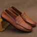 Genuine Leather Men Shoes Casual Brand Men Loafers Italian Moccasins Breathable Slip On Men Driving Shoes Chaussure Homme_vogvips.com