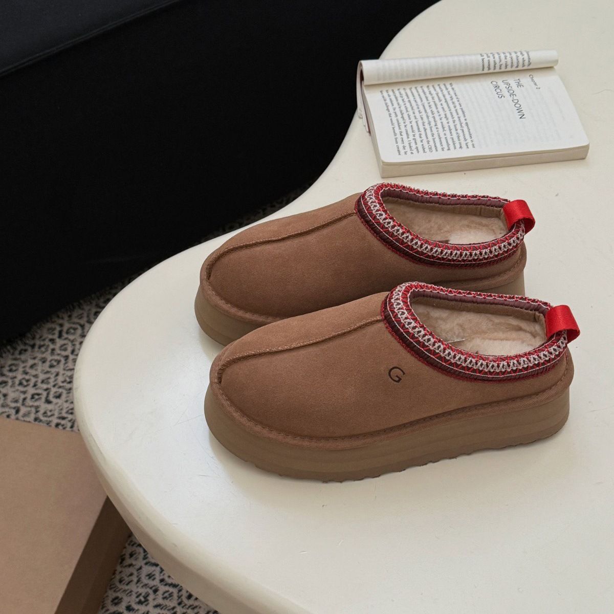 26xx Correct Logo 1 Upgraded Version Gigi Same Tatz Snow Boots For Women Winter Ethnic Style TAZZ Wool Thick Sole Warm Shoes_vogvips.com