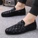 spring And Summer New Style Beanie Shoes For Men, Lazy One-leg Plaid Men's Shoes, Trendy Shoes, Leather Shoes, Casual Shoes_vogvips.com