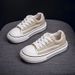 Spring And Autumn New Canvas Female Students Fashion Lace Up Little White Board Shoes Instagram Casual Women's_vogvips.com