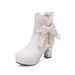Autumn Winter New Martin Versatile Shoes Side Zipper High Women Sweet Thick Heel Short Boots_vogvips.com
