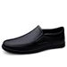 Business Casual Men's First Layer Cowhide Soft Sole Non-Slip Driving Slip-On Lazy All-Season Leather Shoes Men_vogvips.com