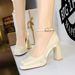 9982-K105 Style Banquet Wedding Coarse Super High Heels Waterproof Platform Silk Strap Single Shoes_vogvips.com