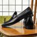 Euro Step Men's Shoes Business Casual British Style Cowhide Leather Loafers_vogvips.com