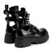 Cyndi Wang Style Fashion Round Toe Chunky Ankle Thick Sole Mid Heel Martin Breathable Hollow Belt Buckle Mid-Calf Boots_vogvips.com