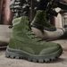 Outdoor High-top Boots Men Casual Combat Boots Men Soft Wear-resistant Anti-slip Lace-up Flat Comfortable Hiking Shoes Men_vogvips.com