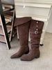 2025 Autumn Winter Retro Chunky Heel Fashion Women Slouch Hot Girl Style Trendy Height Increasing Long Over-the-Knee_vogvips.com