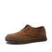 Euro Step Suede Thick-Soled Casual Low-Top Fleece Nubuck Men's Shoes, Versatile Cowhide Shoes_vogvips.com