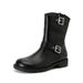 Weiwei Lady 5732-5 British Style Women's Martin Boots 2025 Autumn New Flat Round-Toe Black Short Boots_vogvips.com